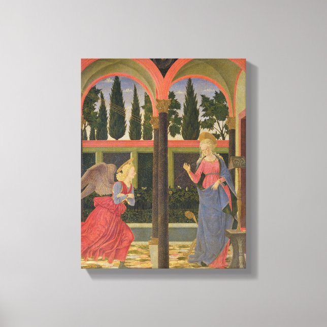 Annunciation, c.1457 (tempera on panel) canvas print (Front)