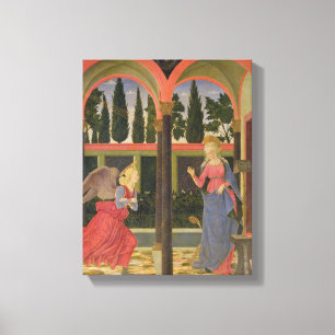 Annunciation, c.1457 (tempera on panel) canvas print