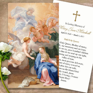 Annunciation Funeral Sympathy Prayer Card