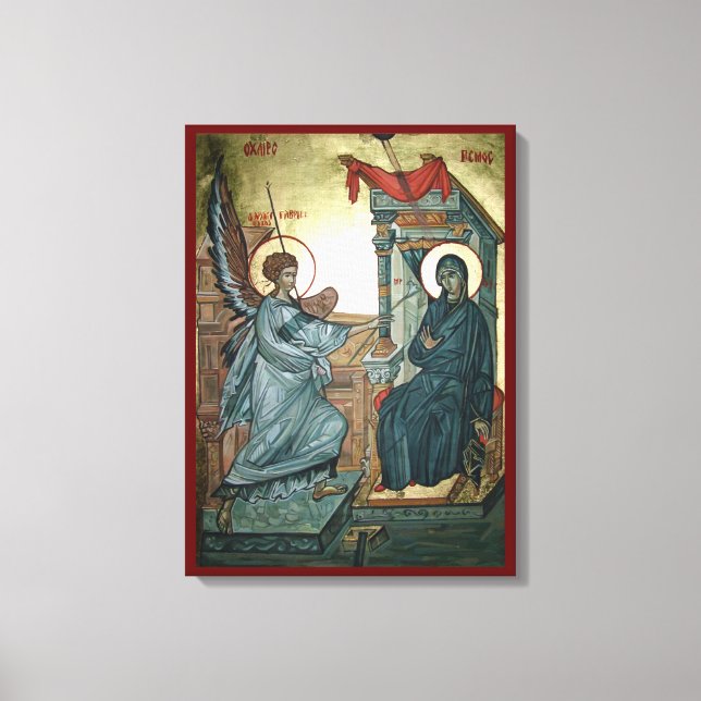 Annunciation Icon Canvas Print (Front)