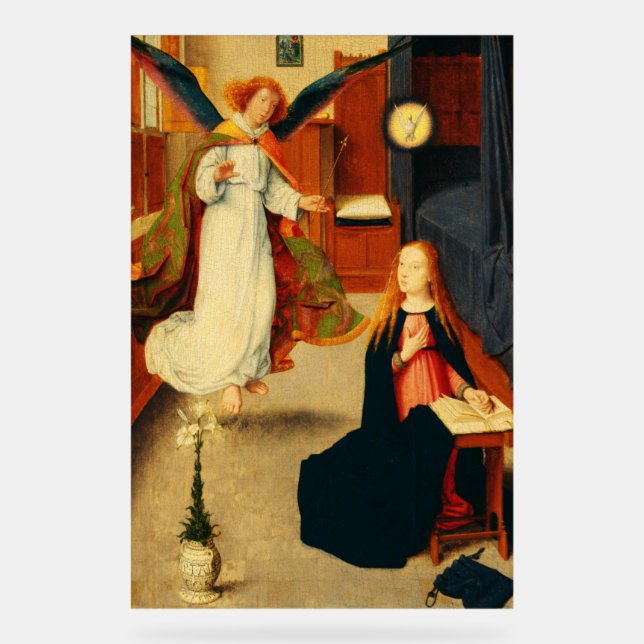 Annunciation of Virgin Mary by Gerard David Acrylic Sign (Front)