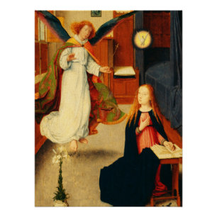 Annunciation of Virgin Mary by Gerard David Poster