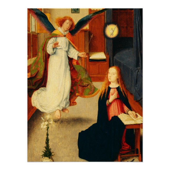 Annunciation of Virgin Mary by Gerard David Poster (Front)
