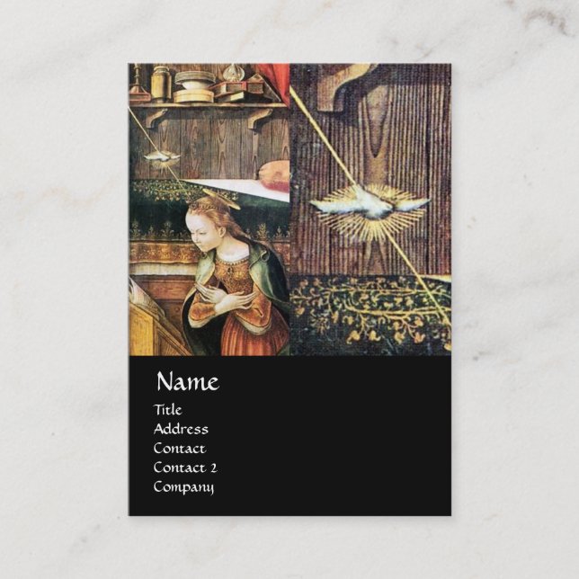 Annunciation ,Saint Emidius and an UFO Business Card (Front)