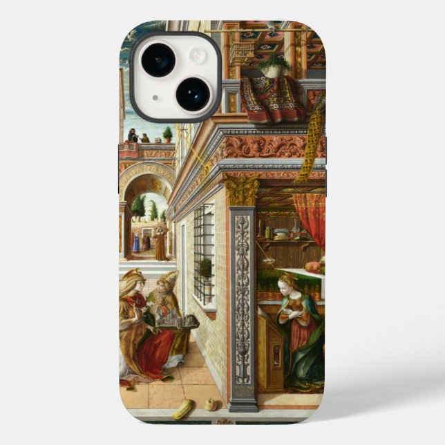 Annunciation ,Saint Emidius and an UFO by Crivelli Case-Mate iPhone Case (Back)