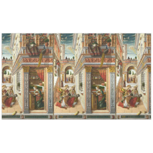 Annunciation ,Saint Emidius and an UFO by Crivelli Tablecloth