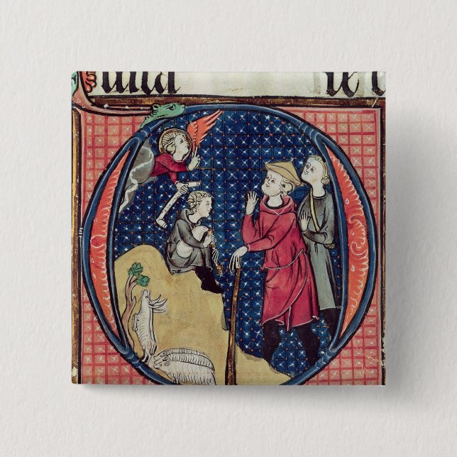 Annunciation to the Shepherds 2 Inch Square Button (Front)