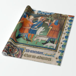 Annunciation to the Shepherds - Illuminated  Wrapping Paper
