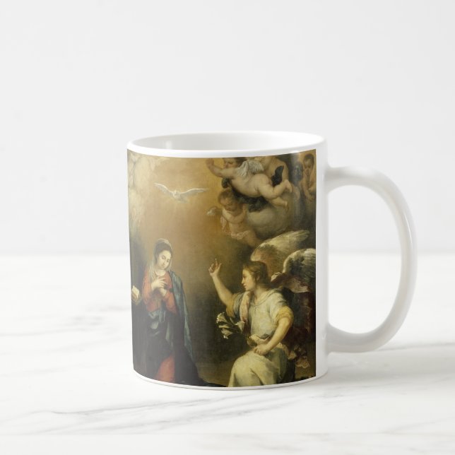 Annunctiation Mary and Archangel Gabriel Fine Art  Coffee Mug (Right)