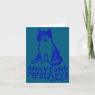 Annyeongmeowseyo K-drama Funny Cat Lovers  Card