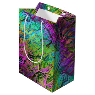 anodized rainbow titanium circuit : medium gift bag