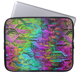 anodized titanium, rainbow holo : laptop sleeve