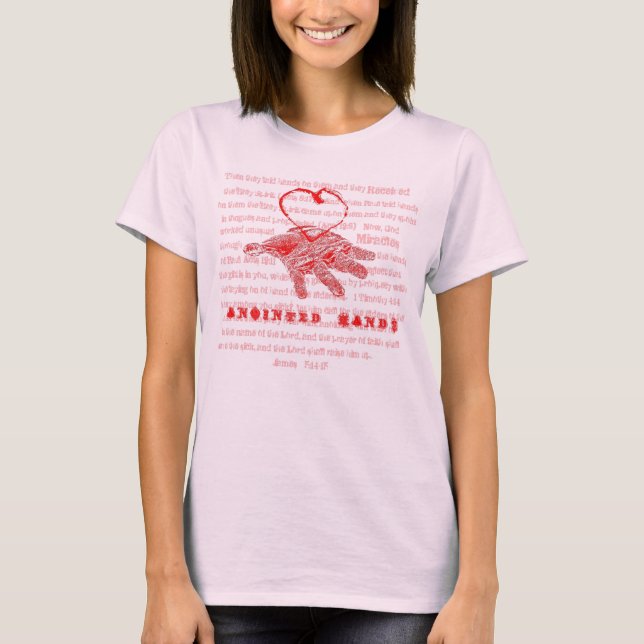 "Anointed Hands" Christian T Shirt (Front)