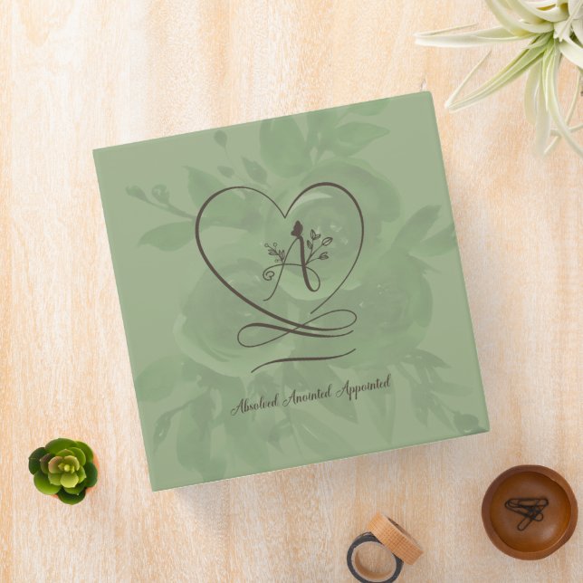 Anointed (Sage/Taupe) Love Letter Design  Binder (In Situ)