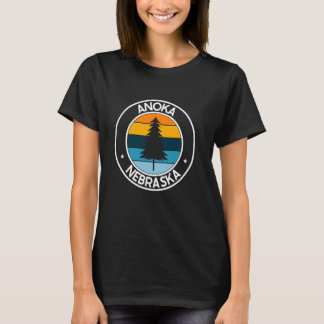 Anoka Nebraska NE USA City Pride Retro Sunset T-Shirt