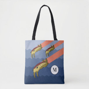 Anomalocaris Swarm- Personalized Prehistoric Tote Bag