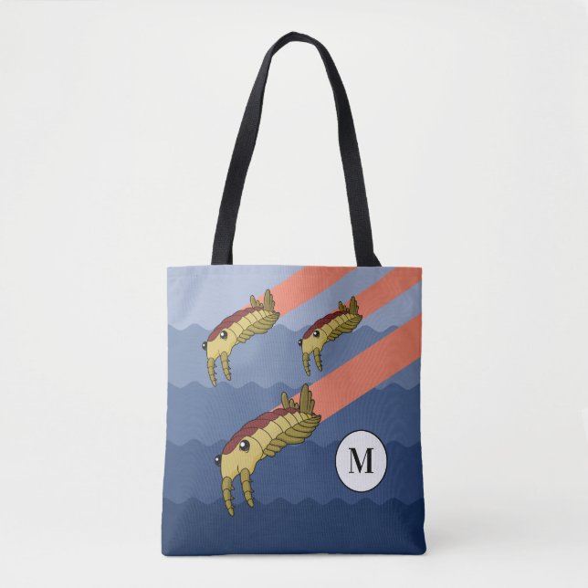 Anomalocaris Swarm- Personalized Prehistoric Tote Bag (Front)