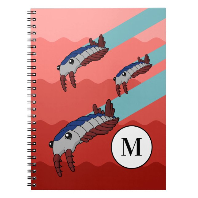 Anomalocaris Swarm- Prehistoric Animal Notebook (Front)
