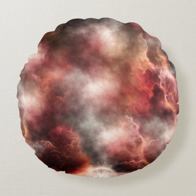 Anomalous Nebula Round Pillow (Front)