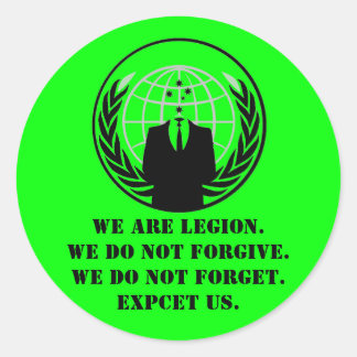 Anon round sticker