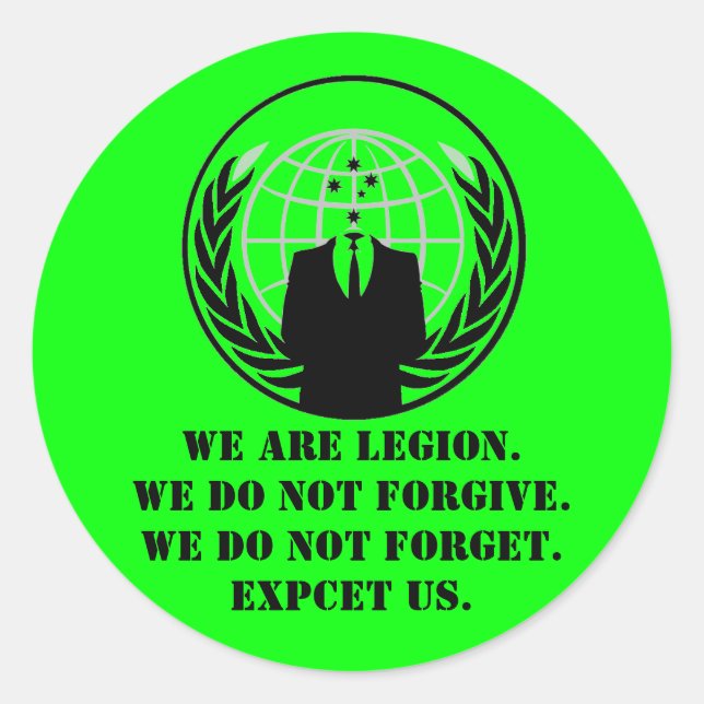 Anon round sticker (Front)