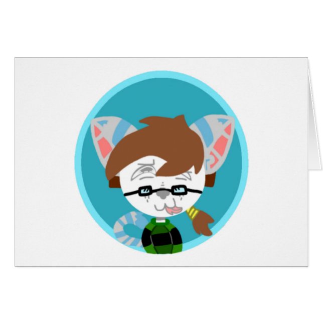 AnonoCat Blank Note Card (Front Horizontal)