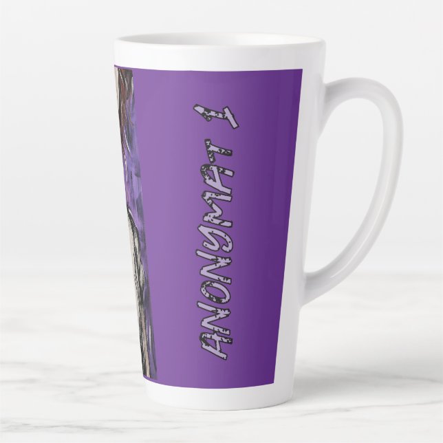Anonymity 1 latte mug (Right)