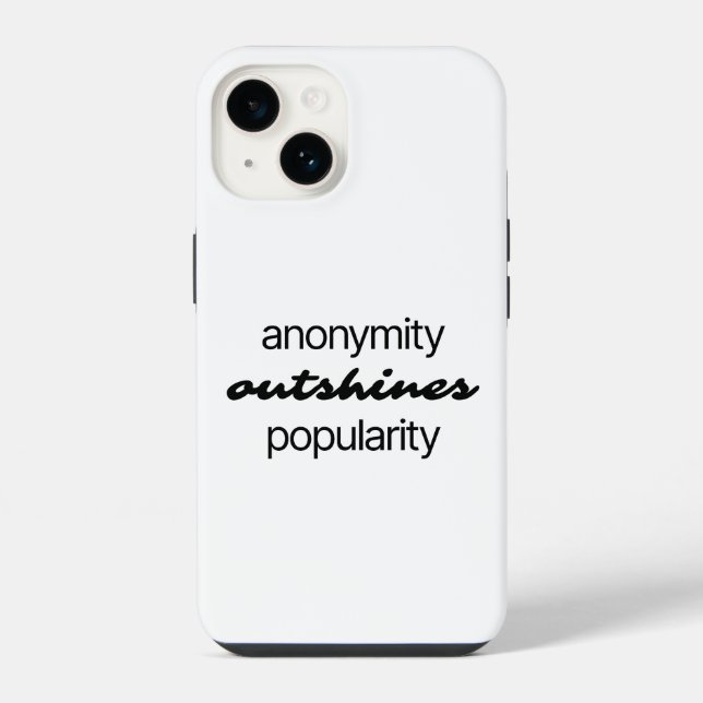 Anonymity iPhone Case (Back)