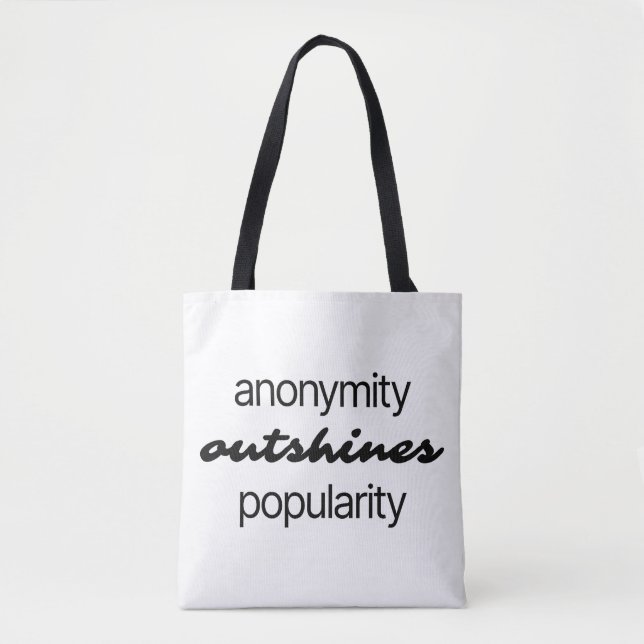 Anonymity Shoulder Tote Bag (Front)