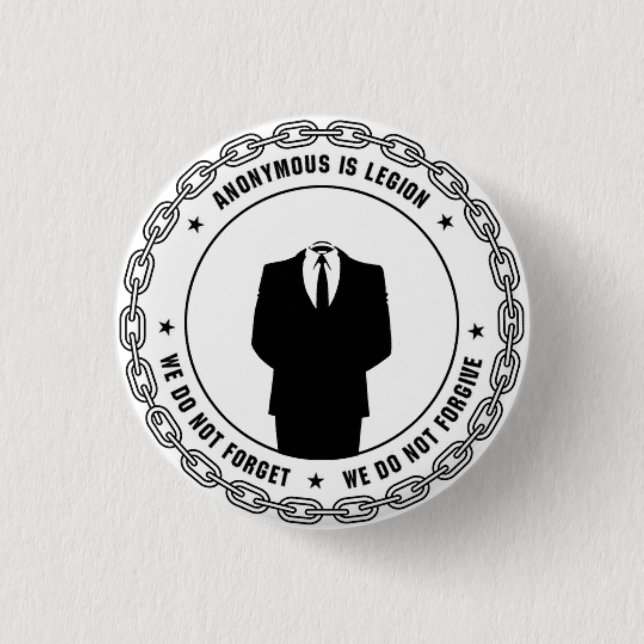 Anonymous Badge 1 Inch Round Button (Front)
