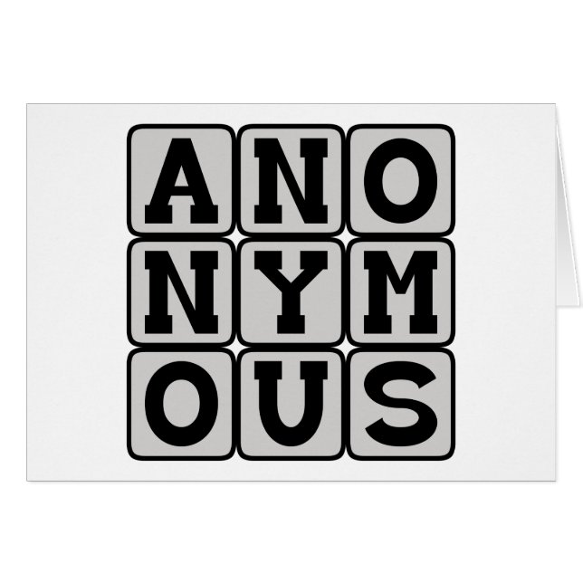 Anonymous, Collective (Front Horizontal)