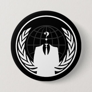Anonymous International Black Button
