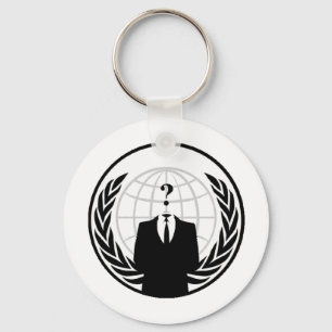 Anonymous International Logo Keychain