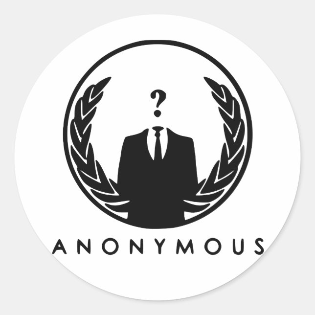 Anonymous Logo Classic Round Sticker (Front)