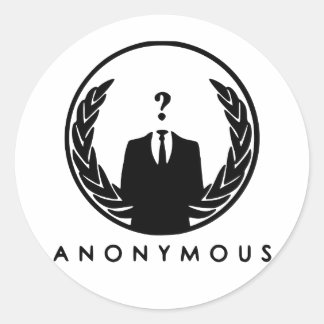 Anonymous Logo Classic Round Sticker