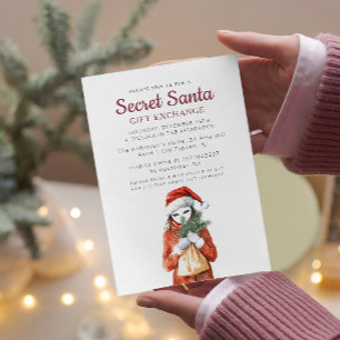 Anonymous Mask I Secret Santa Christmas Party Invitation