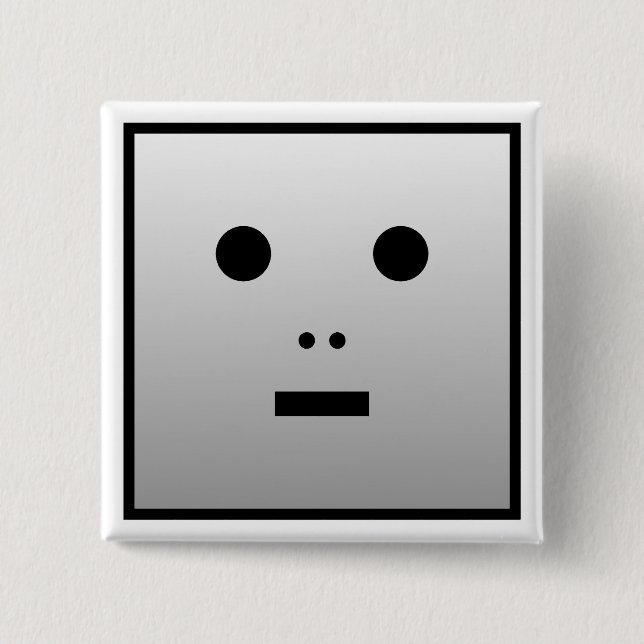 Anonymous Robot 2 Inch Square Button (Front)