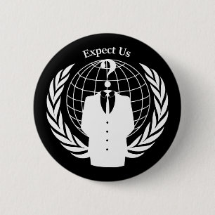 Anonymous seal 2 inch round button
