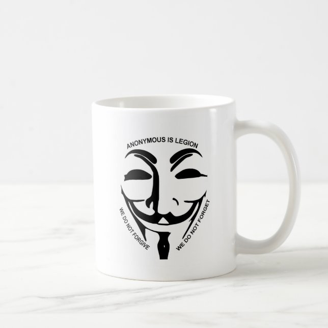 Anonymous White Coffee Mug (Right)