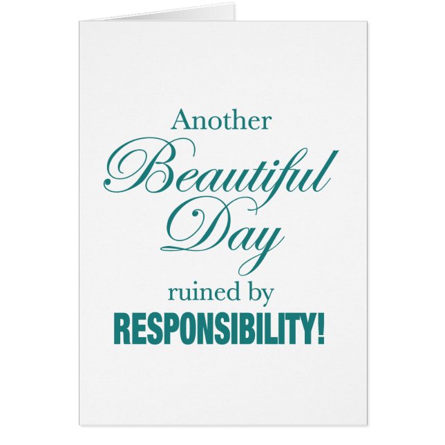 Another Beautiful Day Ruined! (Front)