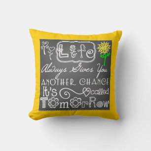 Another Chance Chalkboard Look Pillow