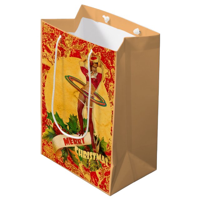 Another Christmas Pin-Up Medium Gift Bag (Front Angled)
