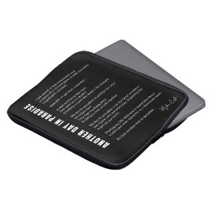 Another day in paradise love poem poetry wall art  laptop sleeve