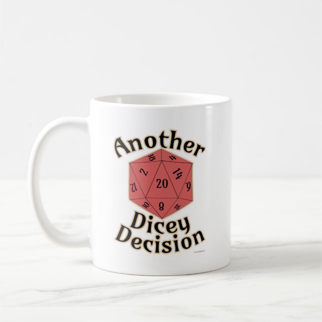 Another Dicey Decision Tabletop Game Life Coffee Mug (Left)