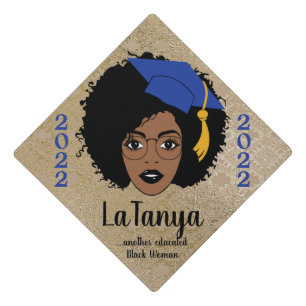 Another Educated Black Woman 2022 Name Graduation Cap Topper
