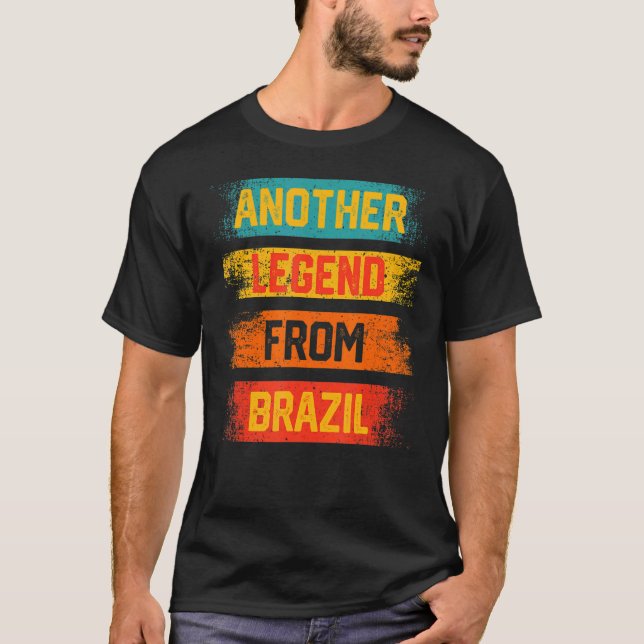 Another Legend from Brazil Distressed Patriotic Na T-Shirt (Front)
