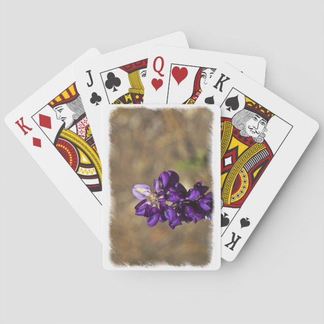 Another Lupine Close-up White Edge Playing Cards (Back)