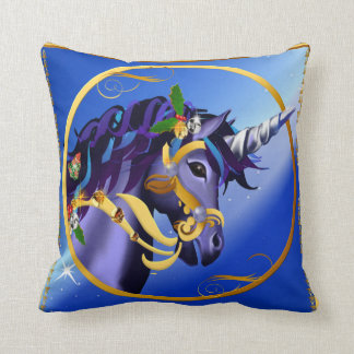Another Magical Christmas Unicorn Face Pillow