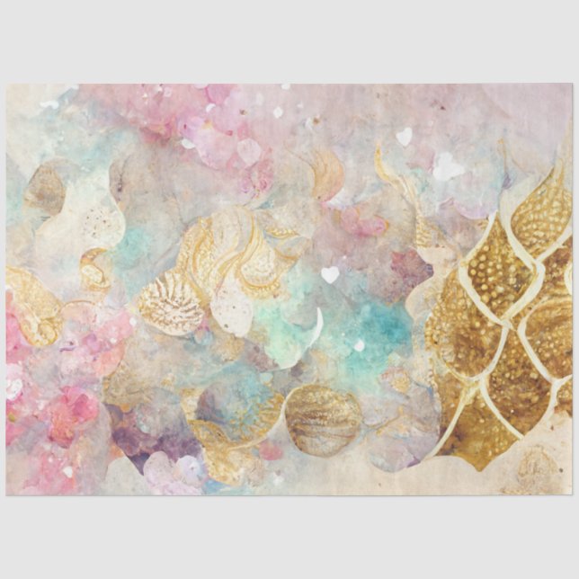 Another Mermaid Galaxy Series Design #1 Tissue Paper (Front)