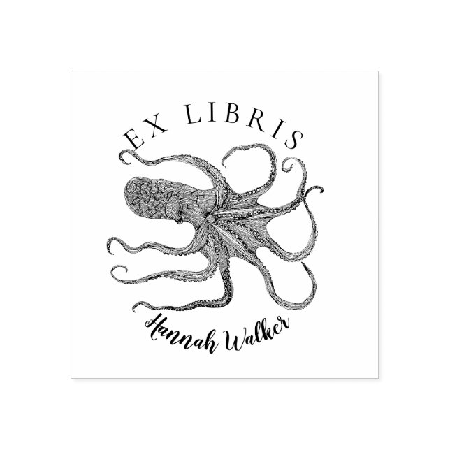Another octopus ex libris stamp (Imprint)